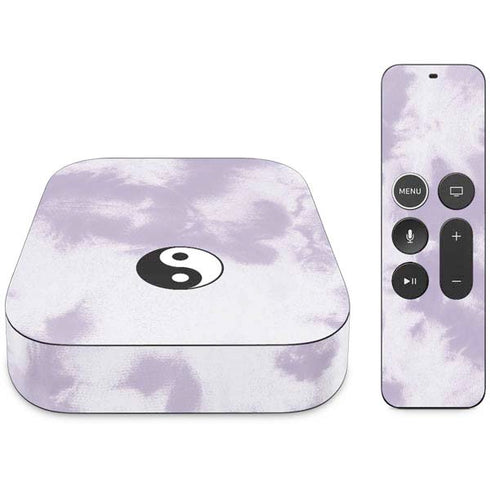 Purple and White Tie Dye Apple TV Skin